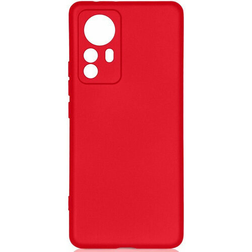 Чехол (клип-кейс) DF для Xiaomi 12 Pro xiOriginal-30 красный (XIORIGINAL-30 (RED)) df df xioriginal 02 black силиконовый чехол с микрофиброй для xiaomi redmi note 8 black
