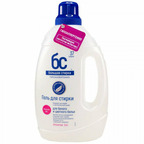 Гель для стирки Большая стирка 1200г универсальный 2в1 арт.22912
