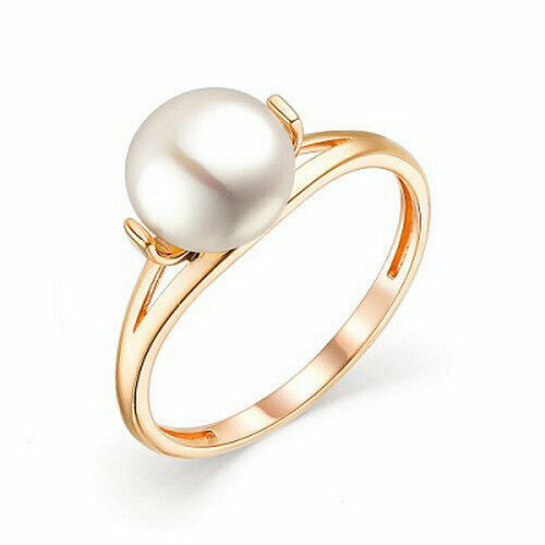 фото Кольцо contessa, красное золото, 585 проба, жемчуг, размер 17