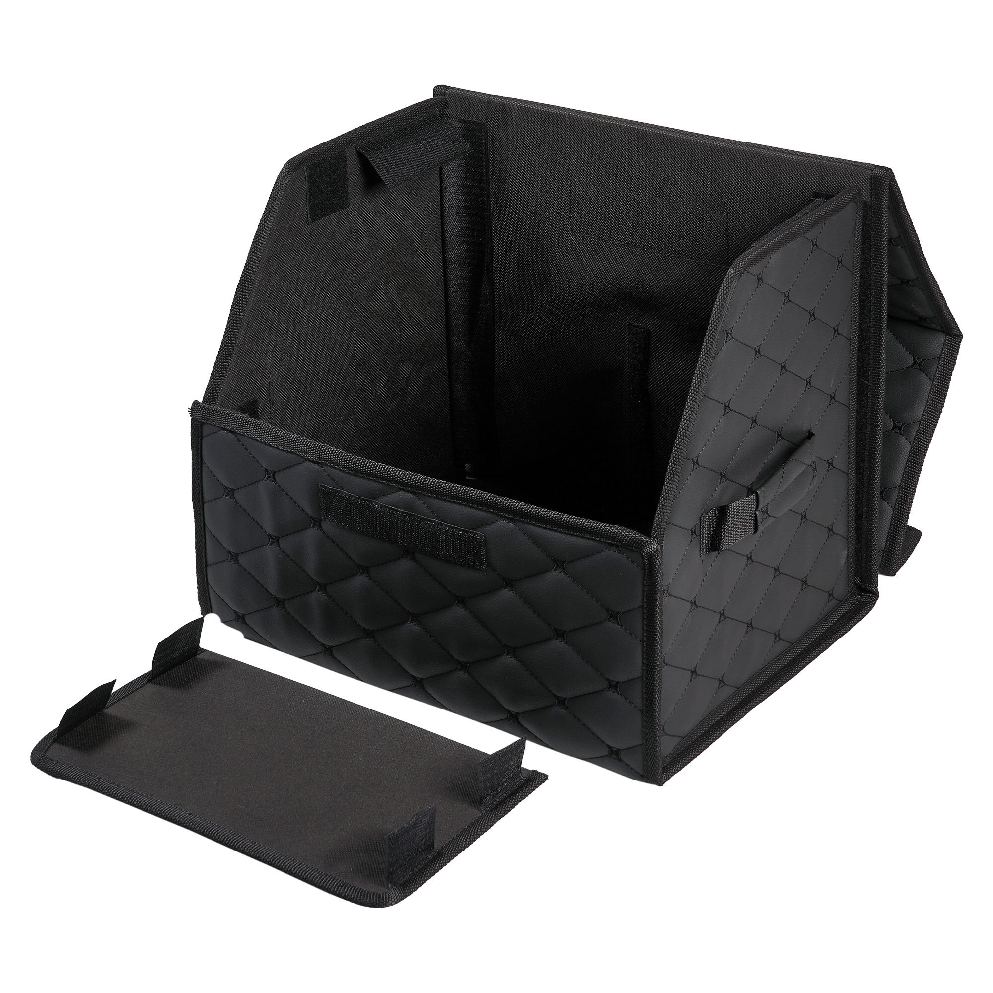Органайзер-саквояж в багажник (40*30*35 см), стёганный ромб, цвет черный AIRLINE - фото №6