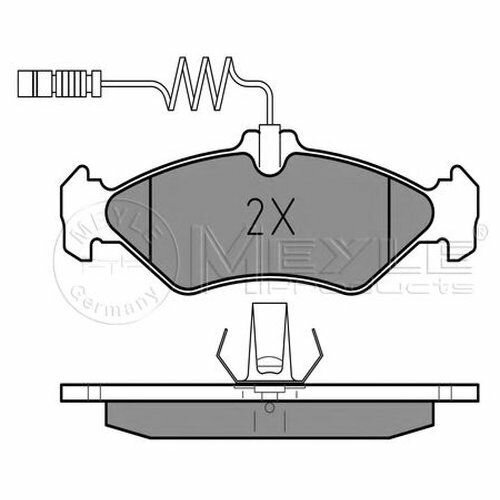Комплект задних тормозных колодок Meyle 0252162117 для Mercedes SPRINTER 901, 902,903; VW LT 2835 II 2DB II, LT 2846 II 2DA II,