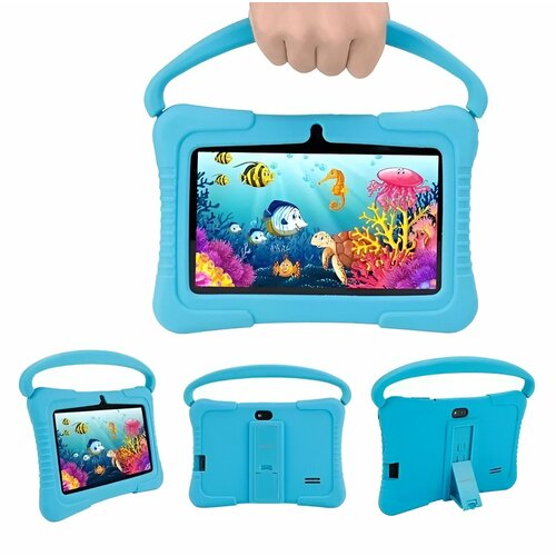 Планшет Детский 7 Андроид 16 гб2 гб 1024х600 2 камеры Процессор A133 Quad Core 15 ГГц Wifi Bluetooth ТК-Е710 Голубой 627000₽