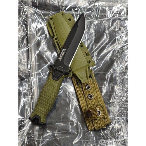 Нож тактический , туристический фиксированный , цвет олива ( зелёный )