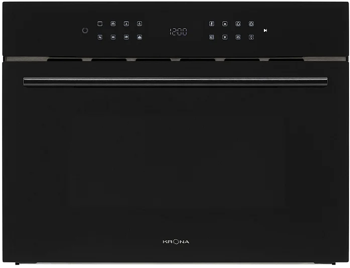 Встраиваемая микроволновая печь Krona ONYX 45H mw BL/BL, 38 л, высота 45 см, черный, Китай