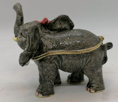 Изображение товара Шкатулка Фаберже " Слон с бантиком" ВР2917