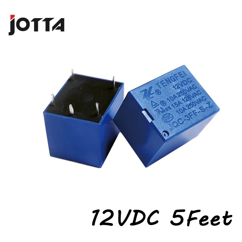 Бесплатная доставка, 5 штук в упаковке, шт./лот JQC-3FF-S-Z T73 12VDC 5 футов 10A /5 контакты реле мощности C формы электромагнитное реле, 5 pieces