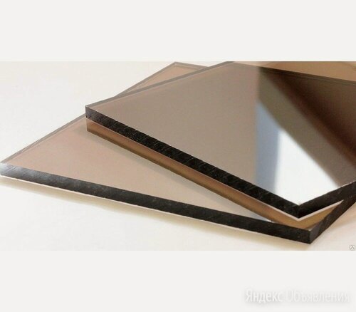 Изображение товара Монолитный поликарбонат 3 мм, бронза 2.05 x 3.05 метра. Borrex, 1 лист