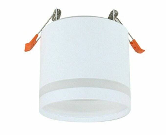 Ecola GX53SP 5374 светильник встраив. Спот с полосой углубл. Белый матовый 82x76 SR534WECB (10!)