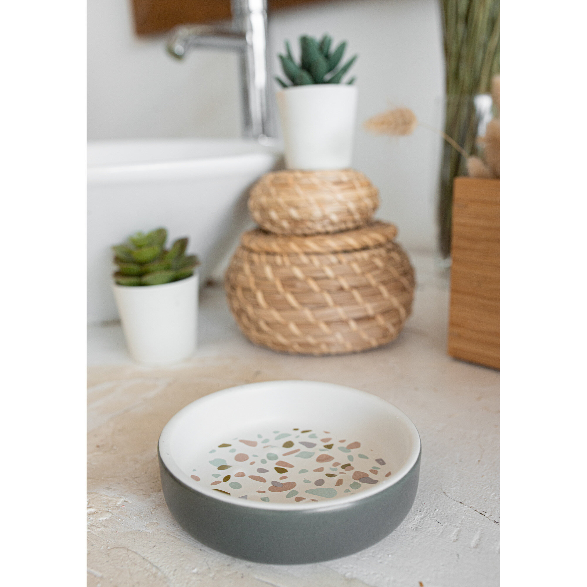 PROFFI HOME Мыльница "Terrazzo", керамическая