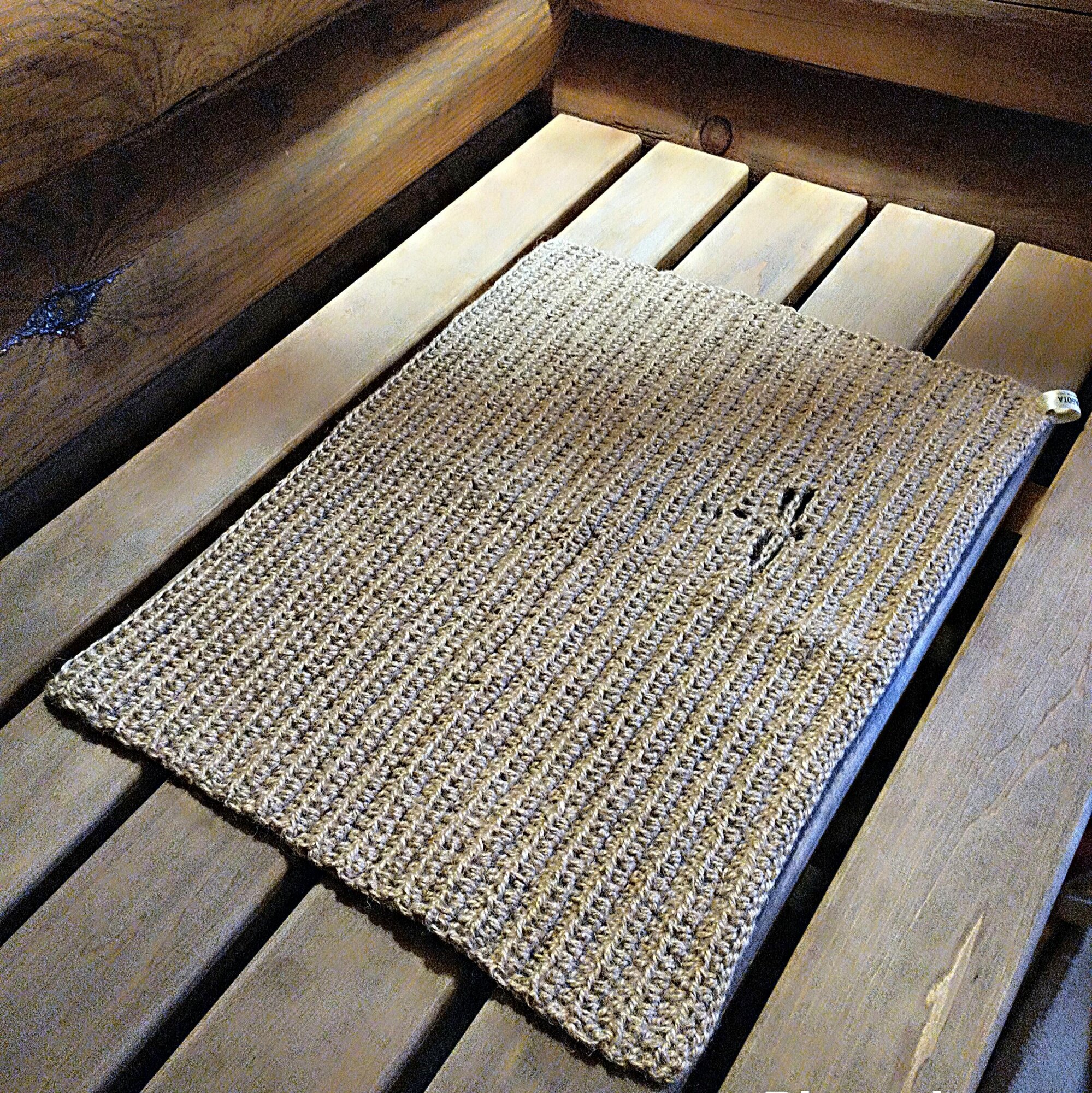 Коврик-сидушка 50*40 для бани и сауны из джута