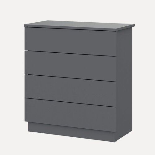 Изображение товара Комод для одежды в спальню Арника КМ 4 с ящиками, цвет графит серый
