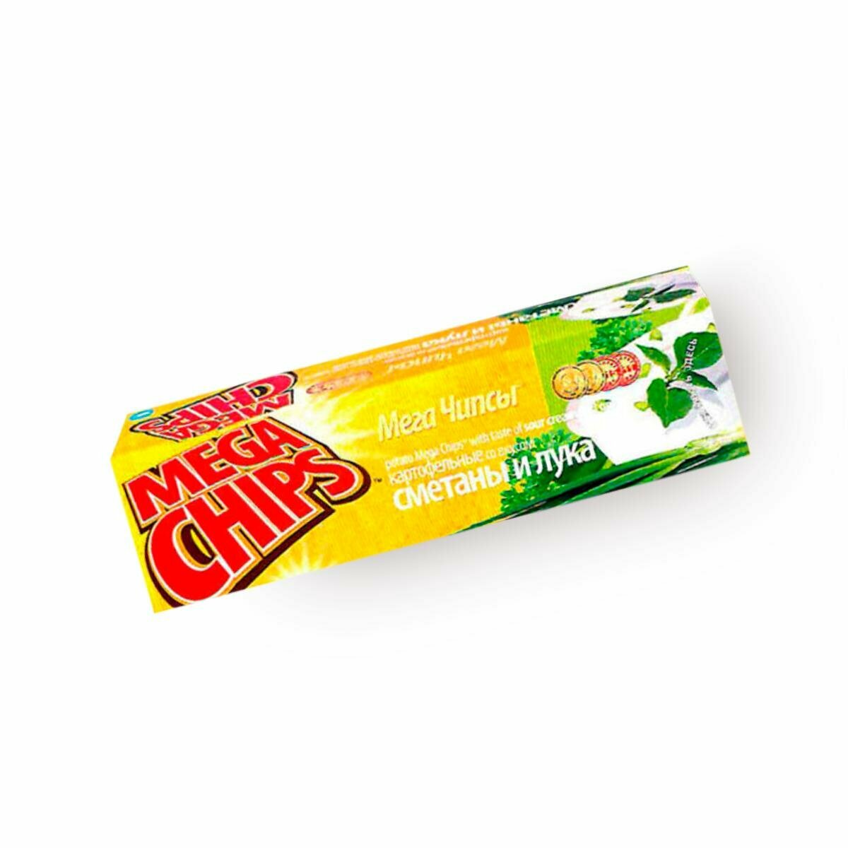 Чипсы MegaChips "Сметана и Лук", картофельные, хрустящие, 100г