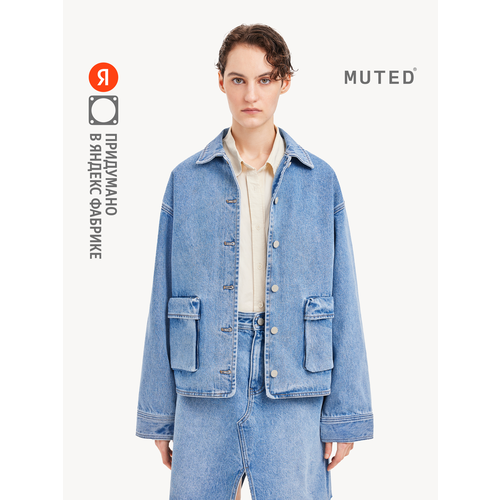 фото Куртка джинсовая muted, размер xl, голубой