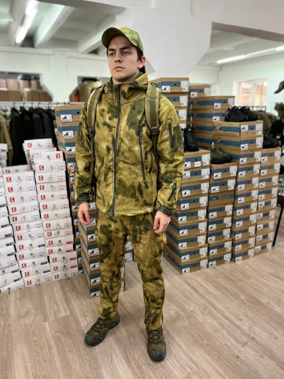 Тактический костюм softshell мох