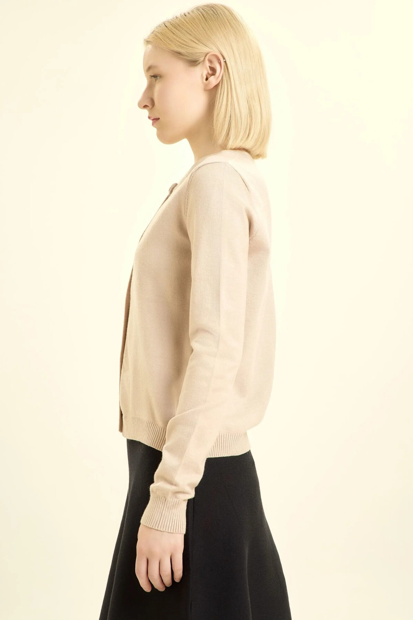 Кардиган Selfie, размер XS, бежевый — фото 1