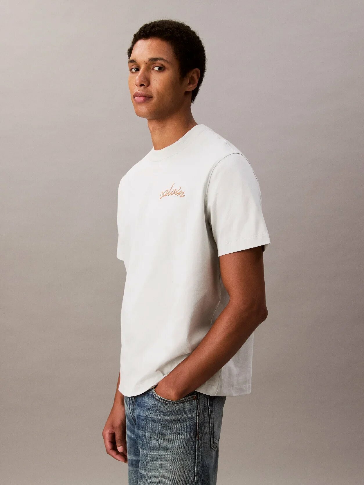 Футболка Calvin Klein Jeans, размер M, светло-голубой — фото 1