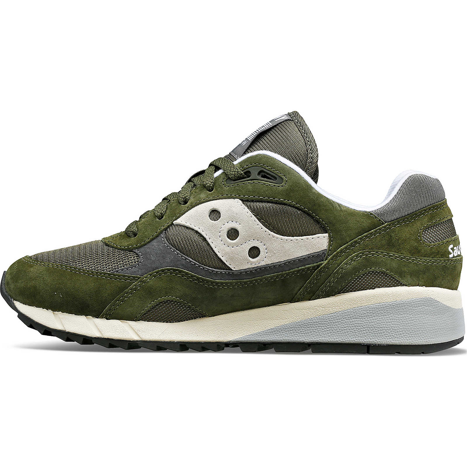 Кроссовки saucony Shadow 6000, размер 7.5 US, зеленый/серый/белый — фото 1