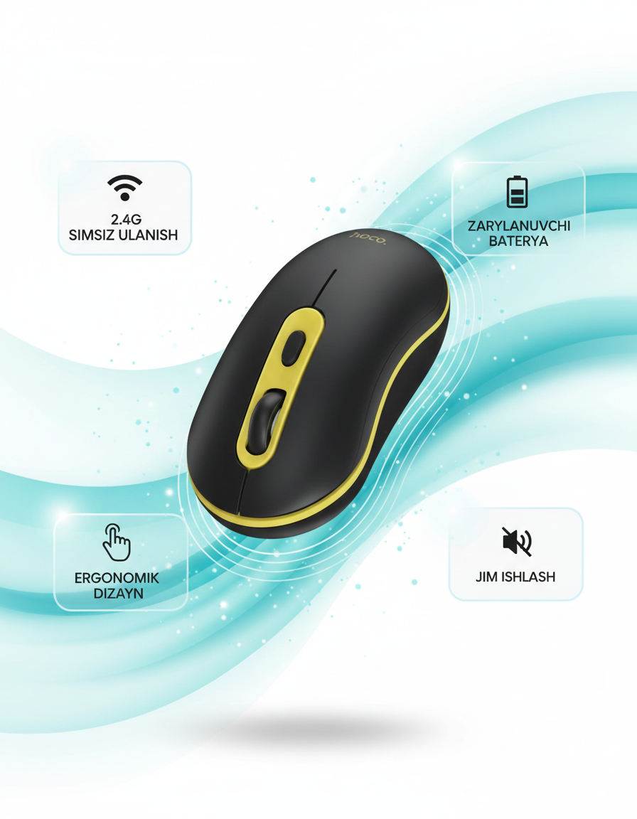 Компьютерная мышь KAKUSIGA KSC-871 Black с оптическим датчиком и быстрой связью, оригинал