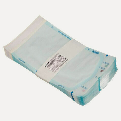 Изображение товара Пакет комбинированный самоклеящийся винар стерит, комплект 100 шт, для паровой/газовой стерилизации, 150х250 мм, 16