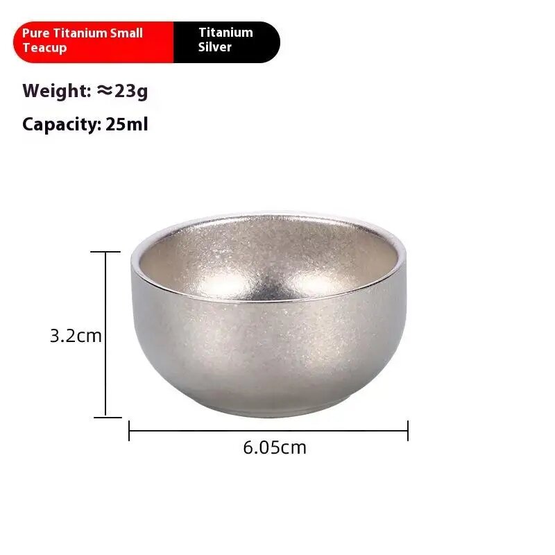 Титановая чашка Pure Titanium Small, 25мл, Серебряный
