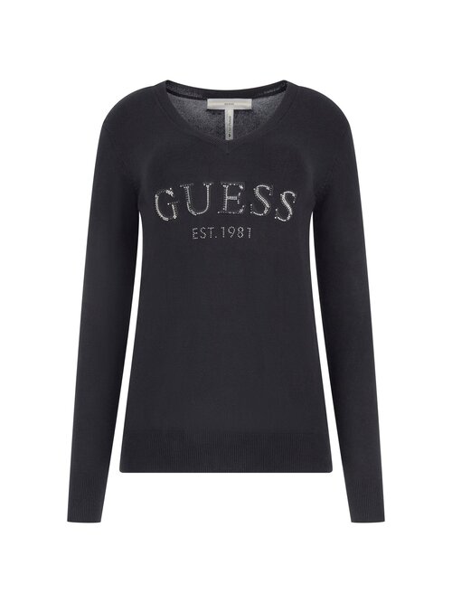Пуловер GUESS, размер 44/S, черный