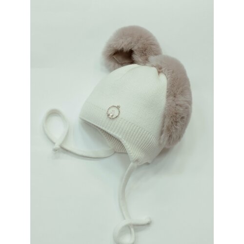 фото Шапка мой ангелок зайкины ушки, размер 9-12 месяцев (45-47), белый