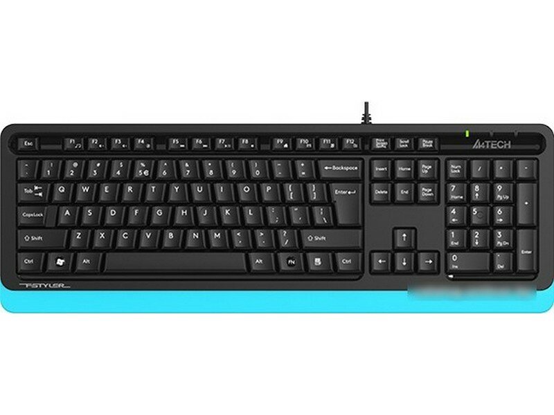 Клавиатура A4Tech Fstyler FKS10 черный/синий USB (FKS10 BLUE)