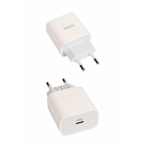 Battery charger / Зарядное устройство HOCO C76A Plus Speed PD20 W (подходит для iPhone 12), белый зарядное устройство hoco c76a plus speed pd20 w подходит для iphone 12 белый
