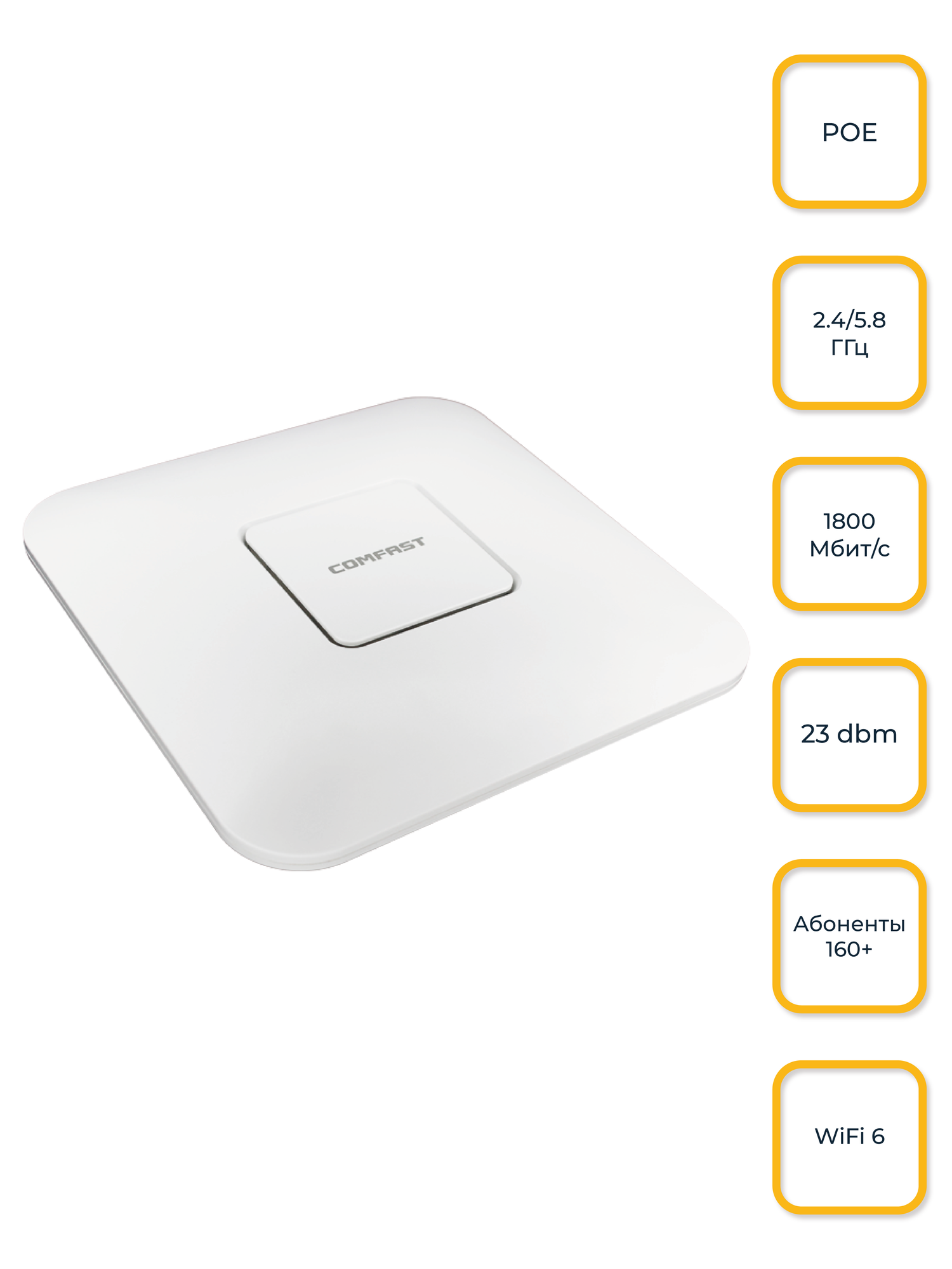 Точка доступа Wi-Fi 6, Comfast, CF-E390AX, 1800MB/Sec