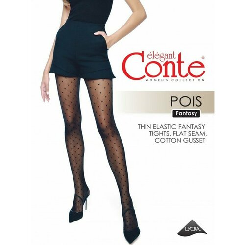 фото Колготки conte, 20 den, без шортиков, размер 3, черный