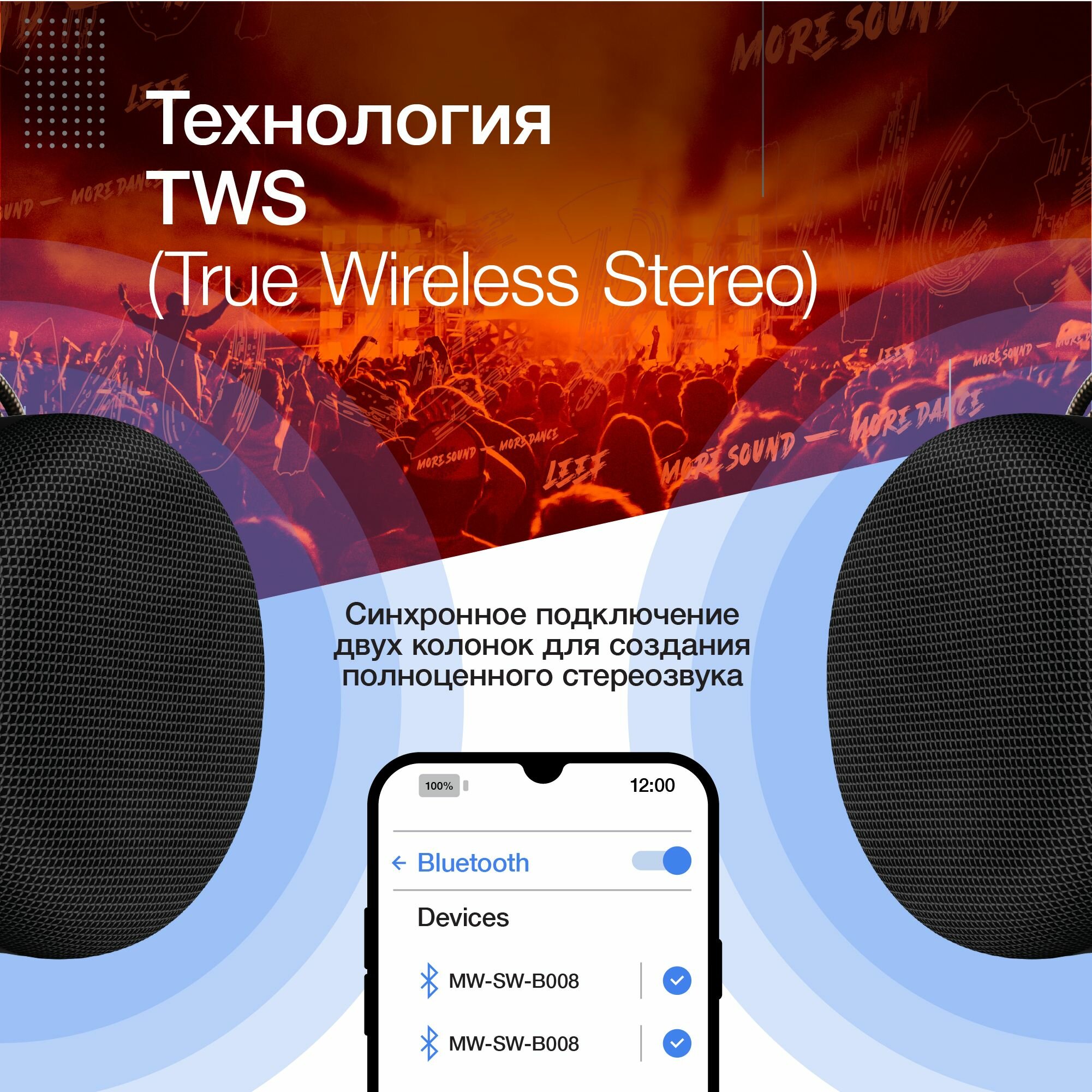 Беспроводная колонка, Bluetooth портативная колонка, Leef EL-SW-B008, цвет черный