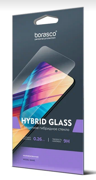 Защитное стекло BoraSCO Hybrid Glass для Xiaomi Redmi 10С - фото №1