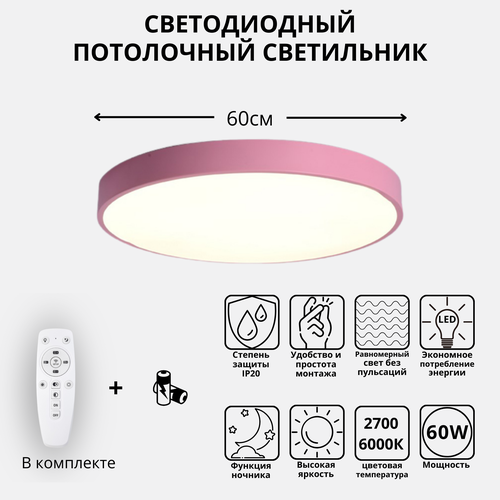 FEDOTOV Светильник потолочный светодиодный FED-0014 розовый
