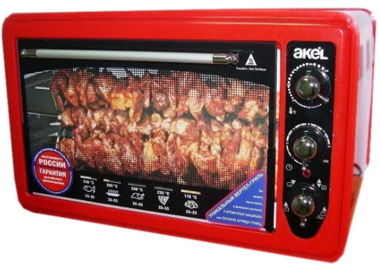 Мини-печь AKEL AF 740 красный