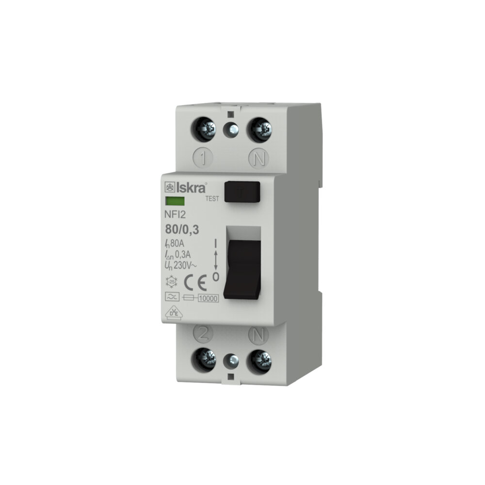 фото Устройство защитного отключения (УЗО) Iskra NFI2-80/0,3
