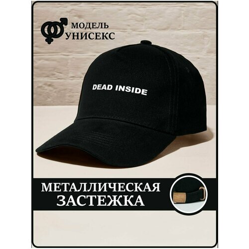 Бейсболка CAPLAB, размер 56/60, черный чехол для карточек котик dead inside