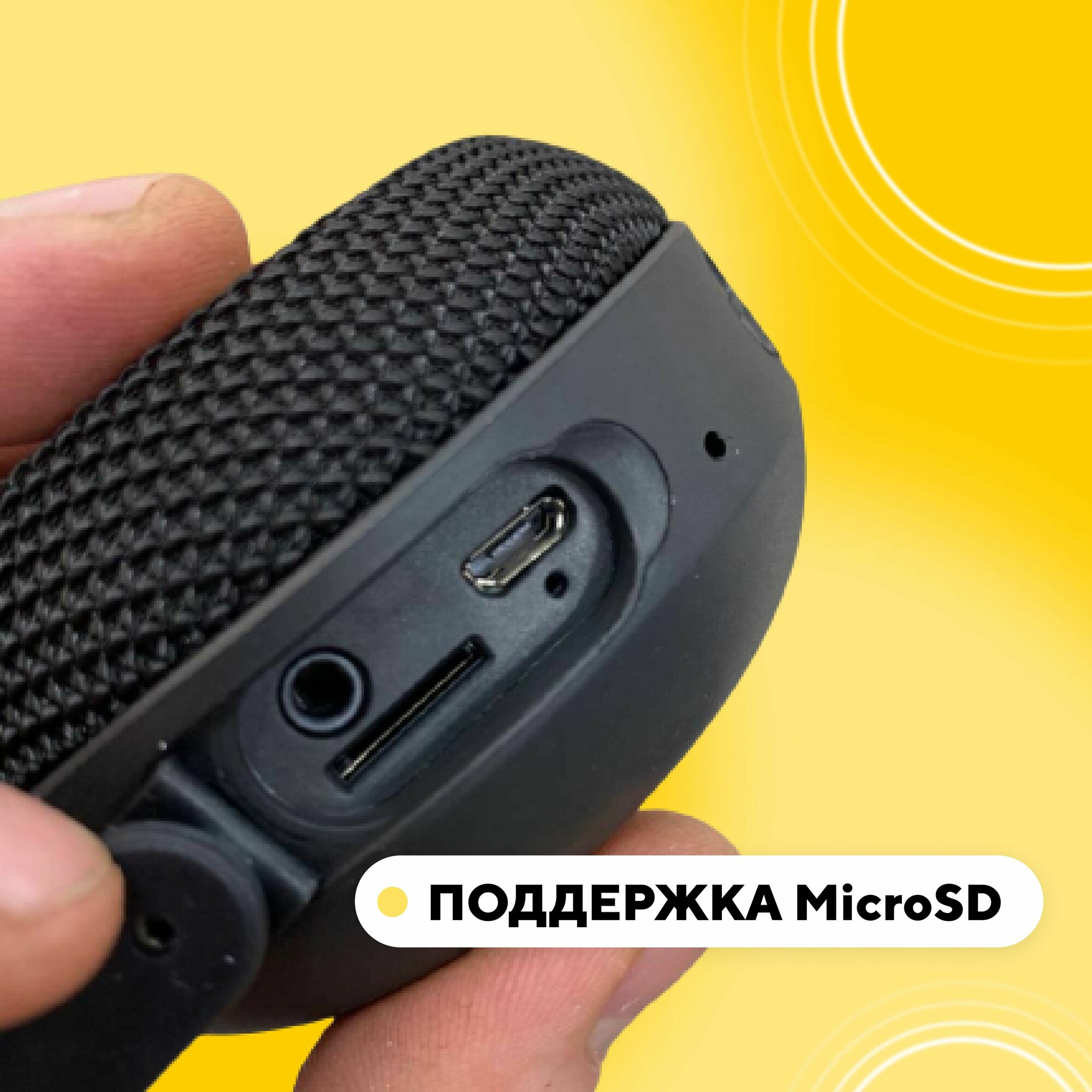 Блютуз колонка с креплением для руля велосипеда, электросамоката, мопеда (с дисплеем), синий — фото 1
