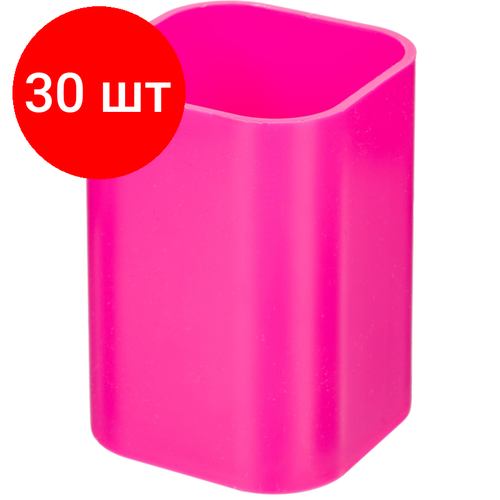 Комплект 30 штук, Подставка-стакан для ручек Attache, розовый