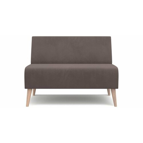 Прямой диван PUSHE Килт без подлокотников, нераскладной, для кухни, прихожей, балкона, детской, коричневый Balance 235