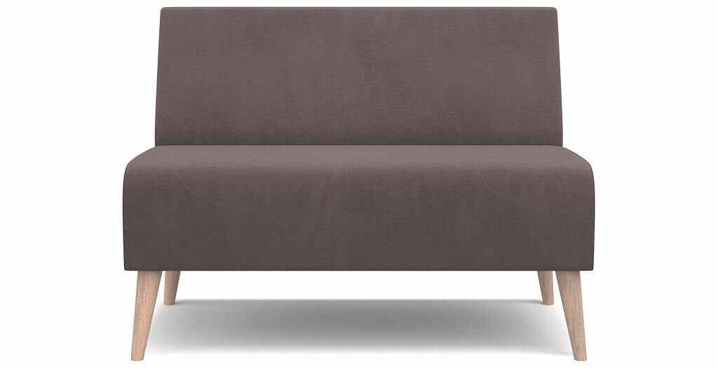 Прямой диван PUSHE Килт без подлокотников, нераскладной, для кухни, прихожей, балкона, детской, коричневый Balance 235