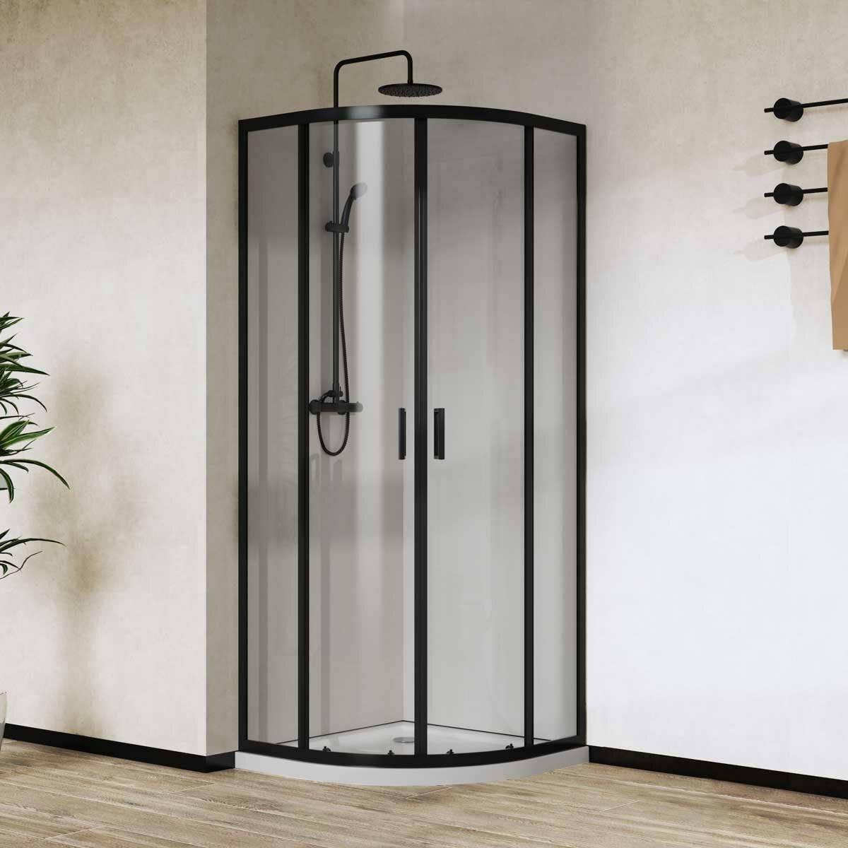 Душевой уголок Vincea City 90х90 VSQ-5CT900CLB