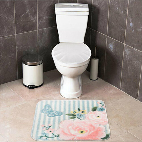 Коврик для ванной комнаты Home Decor Serta 50х57см полиамид ворс 13мм розовый CO.02.3365