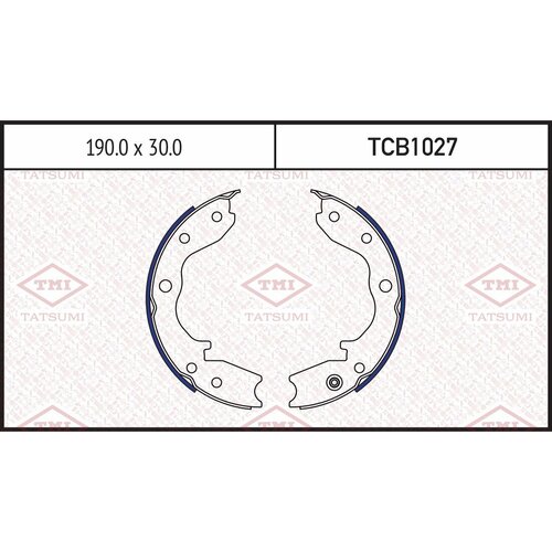 Колодки тормозные барабанные TMI TATSUMI TCB1027