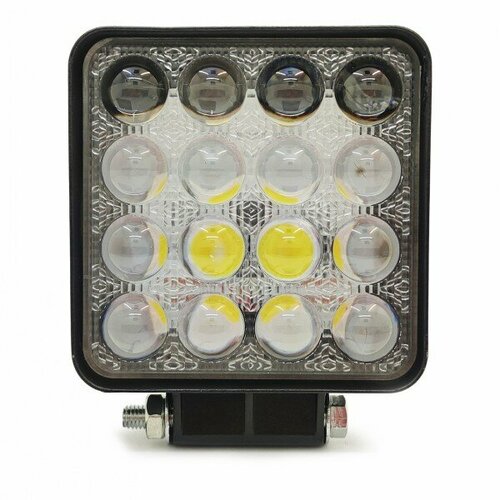 Фара светодиодная «4x4» (дальний свет, 16 LED, 17W, 10-30V, 105*105*35 мм) #20427