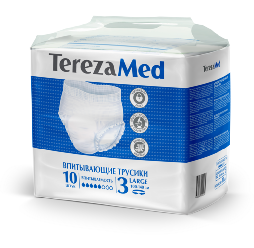 TerezaMed / ТерезаМед - впитывающие трусы для взрослых, L, 10 шт.