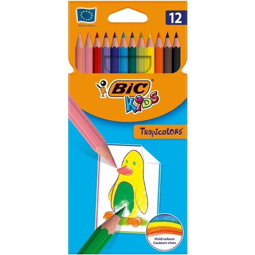 Карандаши цветные 12цв 6-гран Bic Tropicolors 832566