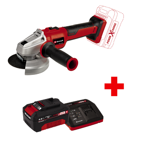 Шлифмашина угловая аккумуляторная Einhell AXXIO 18125 Q Starter Kit 40 арт 4431151SET 16299₽