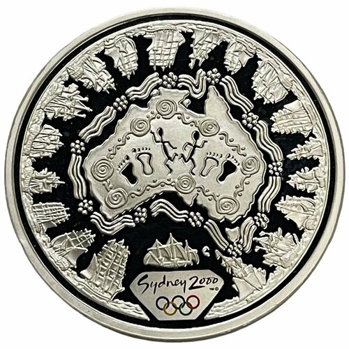 Австралия 5 долларов 2000 г. (XXVII летние Олимпийские игры, Сидней 2000 - Карта Австралии) (PP) клуб нумизмат монета 10 долларов австралии 2003 года серебро елизавета ii