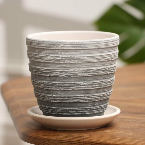 SUI Горшок цветочный Букле серый крокус 1 07 л 753₽