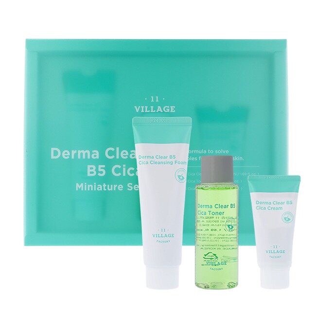 VILLAGE 11 FACTORY Derma Clear B5 Cica Miniature Set Набор миниатюр для чувствительной кожи